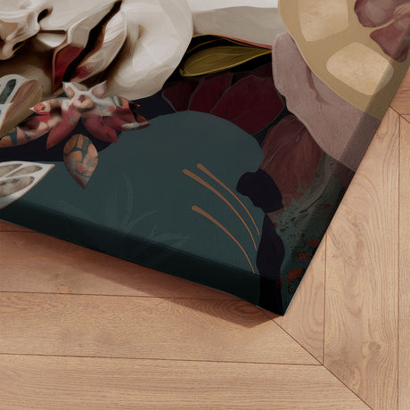 Lærredstryk - Woman Portrait with Floral Elements - Bella Eve