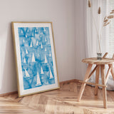Plakat - Blue Sailboats - Nic Squirrell