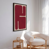 Lærredstryk - Crimson Contours - Vitor Costa