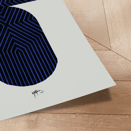 Plakat - Zen Shape VI. (blue version) - Paulina Vårregn