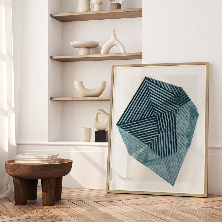 Plakat - Zen Stone V. (blue version) - Paulina Vårregn