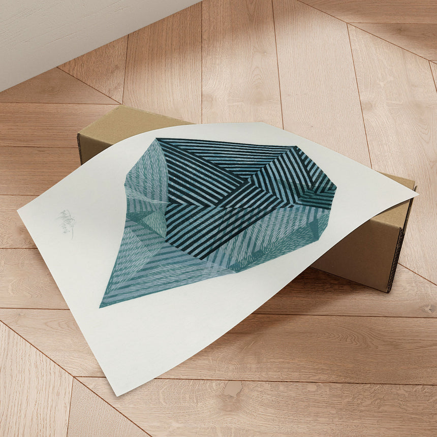 Plakat - Zen Stone V. (blue version) - Paulina Vårregn