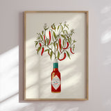 Plakat - Chili Pepper Hot Sauce - CATS AND DOTZ