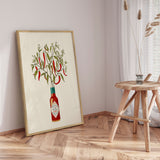 Plakat - Chili Pepper Hot Sauce - CATS AND DOTZ