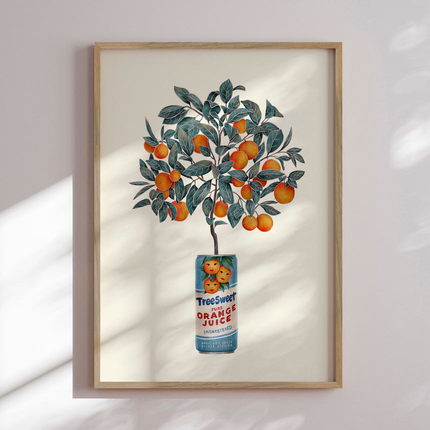 Plakat - Orange Tree Can - CATS AND DOTZ