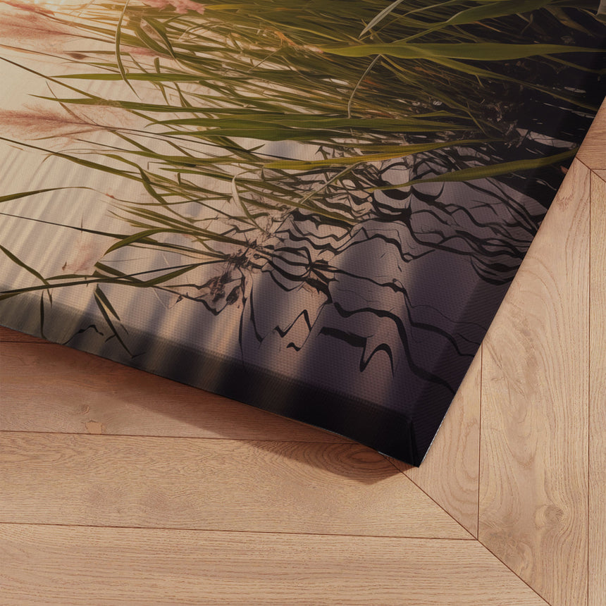 Lærredstryk - Sunlit Lake Serenity - Andreas Magnusson