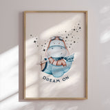 Plakat - Dream On Hippo Pilot - Saskia Michele