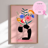 Plakat - Floral Yoga Fusion - Bea Müller