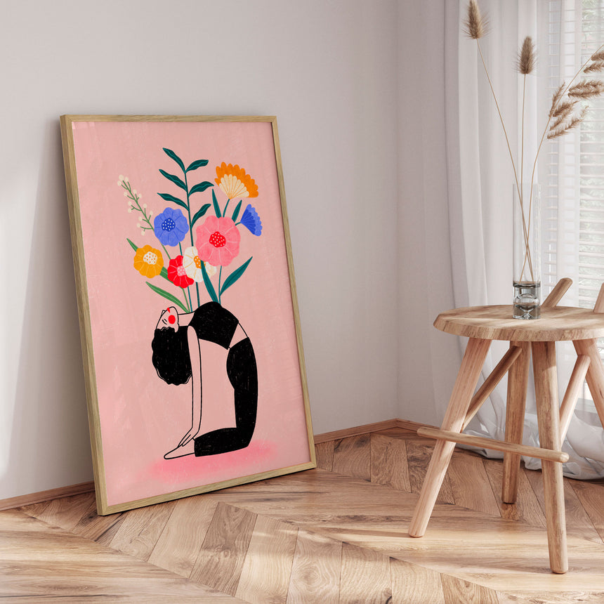Plakat - Floral Yoga Fusion - Bea Müller