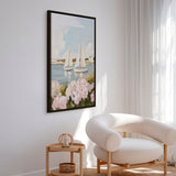 Håndlavet maleri med ramme - Nantucket Sails - Kathrin Pienaar - Mixed media