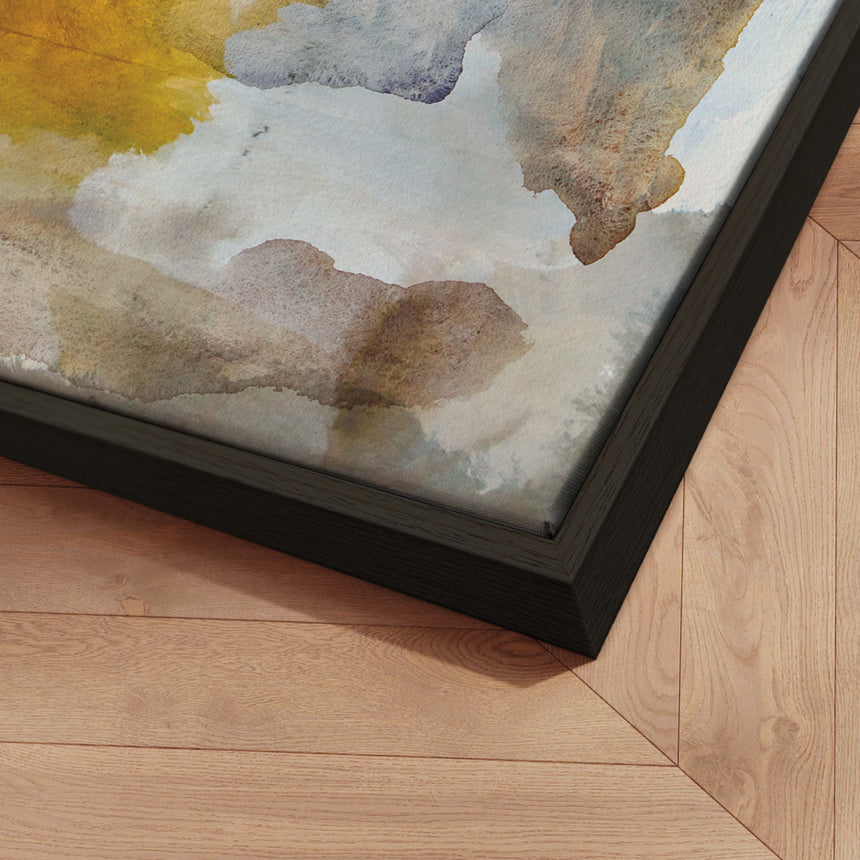 Håndlavet maleri med ramme - Earthy Watercolor - Gemma Bardot - Mixed Media