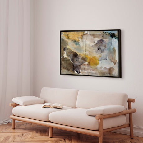 Håndlavet maleri med ramme - Earthy Watercolor - Gemma Bardot - Mixed Media