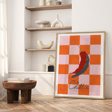 Plakat - Spicy Chili Checkerboard - Ivy Green Illustrations
