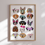 Plakat - Dogs  in Glasses - Hanna Melin