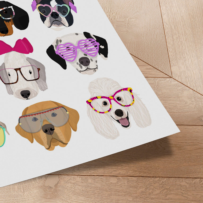 Plakat - Dogs  in Glasses - Hanna Melin