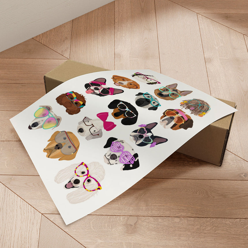 Plakat - Dogs  in Glasses - Hanna Melin