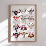 Plakat - Goats in Glasses - Hanna Melin