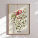 Plakat - Mistletoe with Red Bow - Olena Kovalova