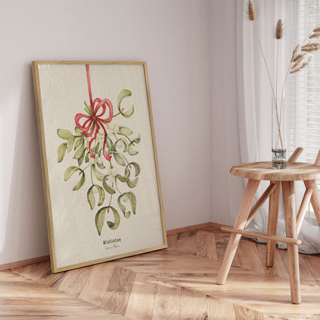 Plakat - Mistletoe with Red Bow - Olena Kovalova