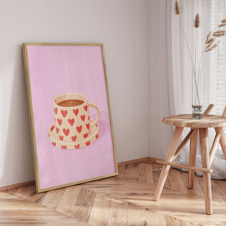 Plakat - Pink Heart Mug - Neetesh Kumar