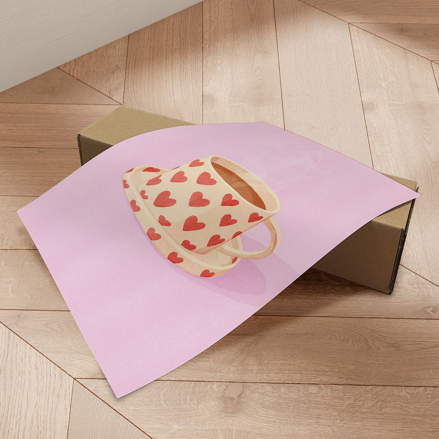 Plakat - Pink Heart Mug - Neetesh Kumar