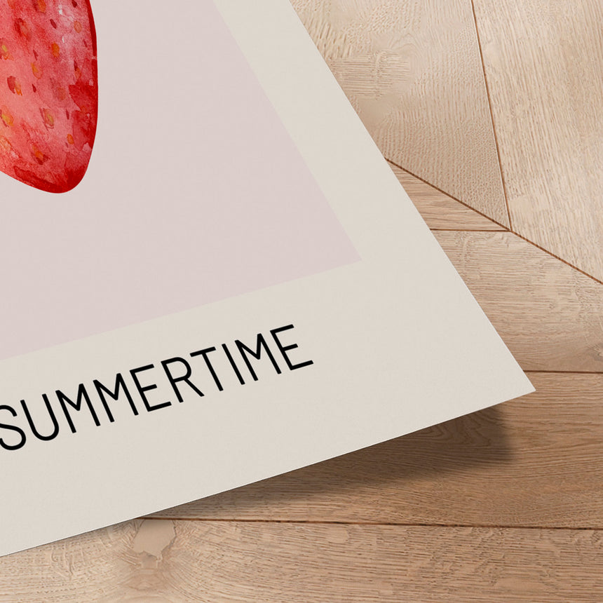 Plakat - Summer Strawberry Watercolor - Marianne Bassil