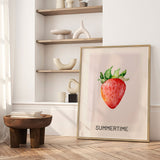 Plakat - Summer Strawberry Watercolor - Marianne Bassil
