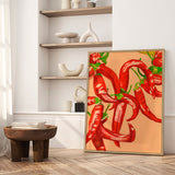 Plakat - Spicy Red Peppers - Viktoriia Saunina