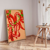 Plakat - Spicy Red Peppers - Viktoriia Saunina