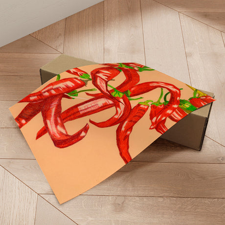 Plakat - Spicy Red Peppers - Viktoriia Saunina