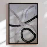 Håndlavet maleri med ramme - Line Study - Alma - Mixed media