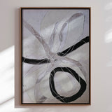 Håndlavet maleri med ramme - Line Study - Alma - Mixed media