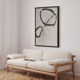 Håndlavet maleri med ramme - Line Study II - Alma - Mixed media