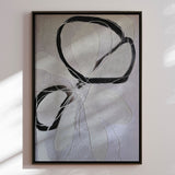 Håndlavet maleri med ramme - Line Study II - Alma - Mixed media