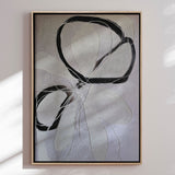 Håndlavet maleri med ramme - Line Study II - Alma - Mixed media