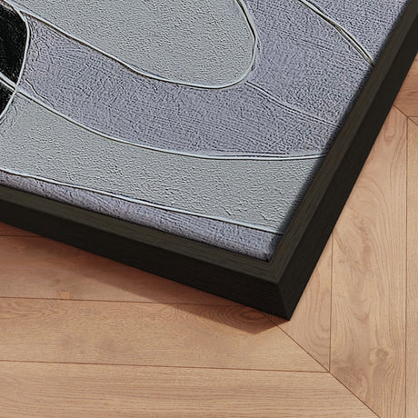 Håndlavet maleri med ramme - Line Study II - Alma - Mixed media