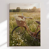 Lærredstryk - Vintage Bike Daisy Field - Andreas Magnusson