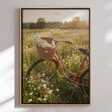 Lærredstryk - Vintage Bike Daisy Field - Andreas Magnusson