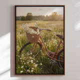 Lærredstryk - Vintage Bike Daisy Field - Andreas Magnusson
