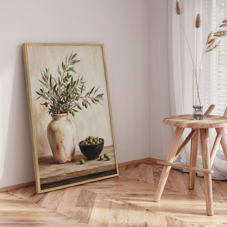 Plakat - Green Olives Rustic Still Life - Andreas Magnusson