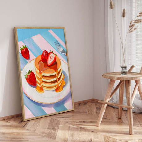 Plakat - Strawberry Pancake Stack - Josie George
