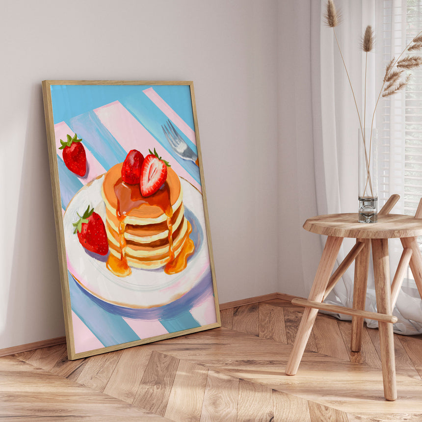 Plakat - Strawberry Pancake Stack - Josie George