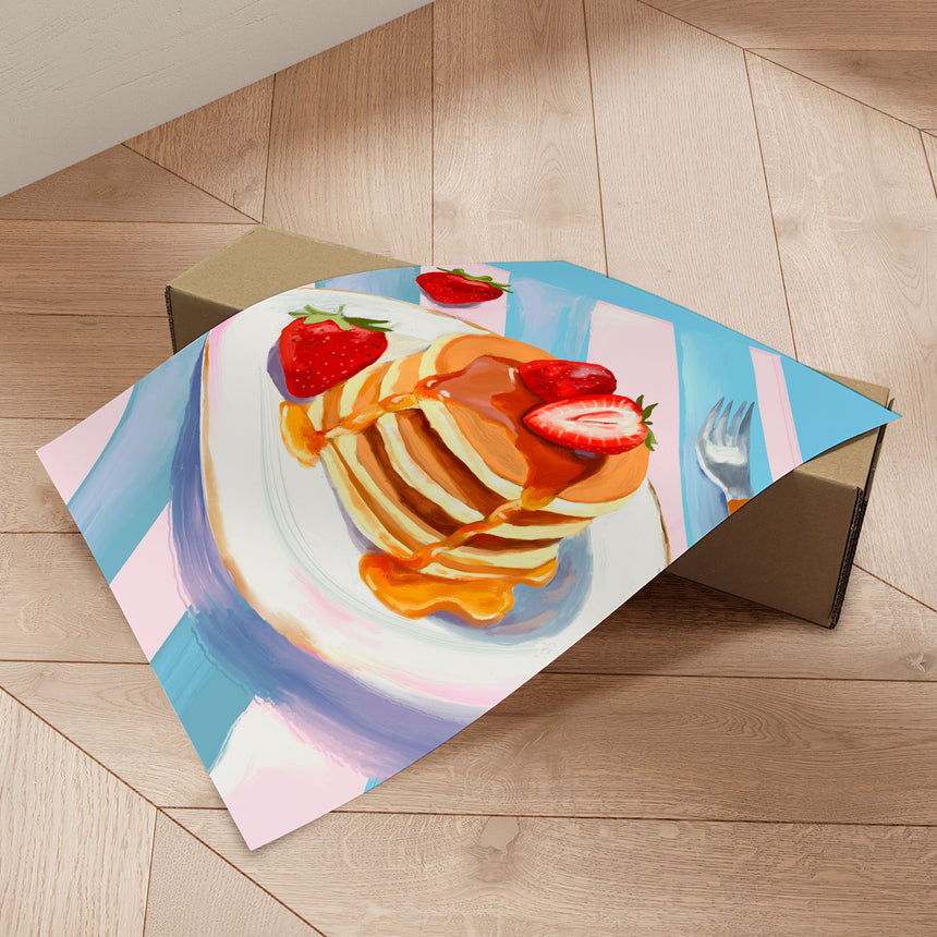 Plakat - Strawberry Pancake Stack - Josie George