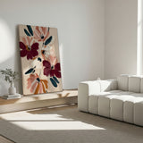 Lærredstryk - Blush and Burgundy Blooms - Nadjaa