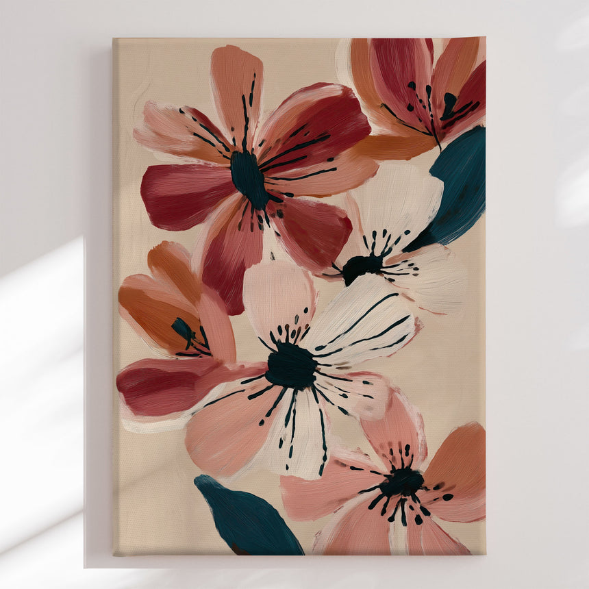 Lærredstryk - Blush Floral Painting - Nadjaa