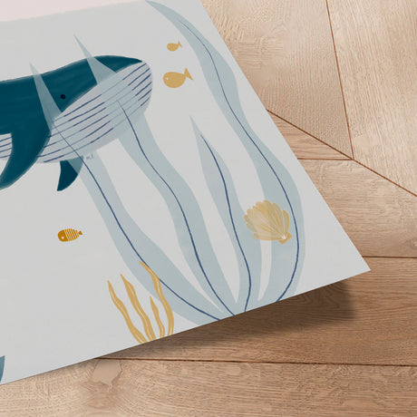 Plakat - Peaceful Ocean Whale - Menina Lisboa