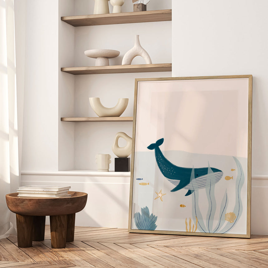 Plakat - Peaceful Ocean Whale - Menina Lisboa