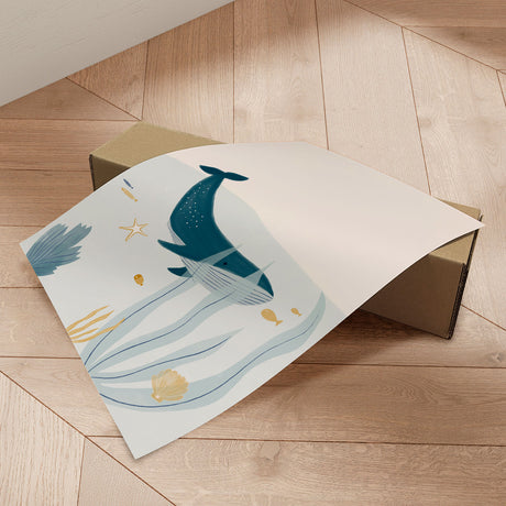 Plakat - Peaceful Ocean Whale - Menina Lisboa