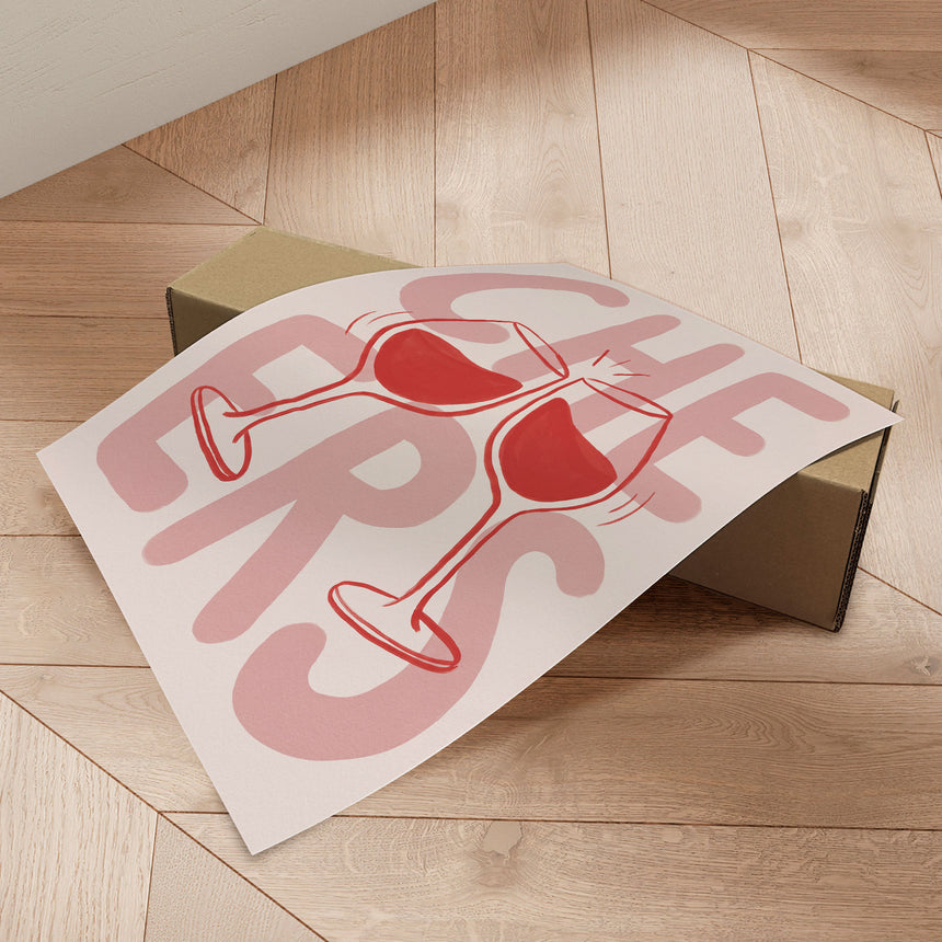 Plakat - Cheers Wine Toast - Andreas Magnusson
