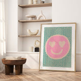 Plakat - Checkered Smiley - Threechild